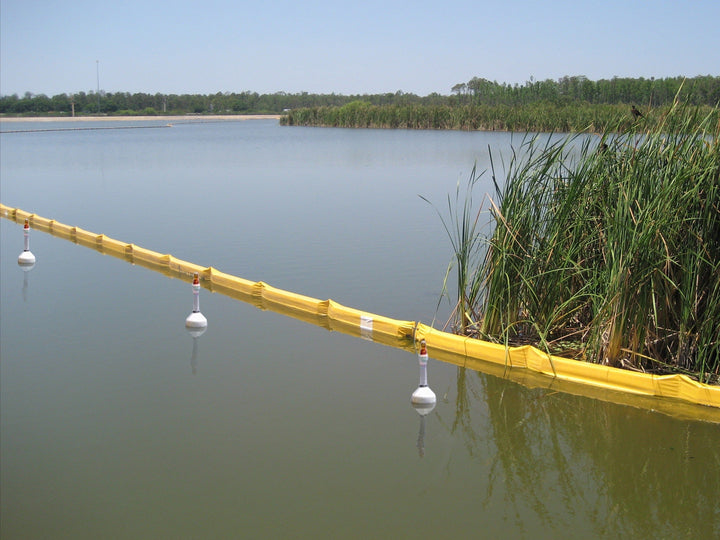 Marker Lights along side a turbidity barrier