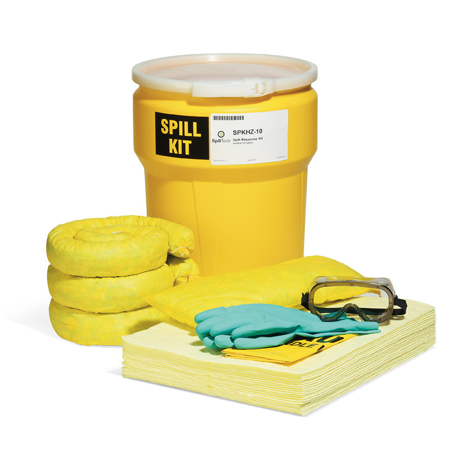 10-gallon HazMat spill kit drum unpacked
