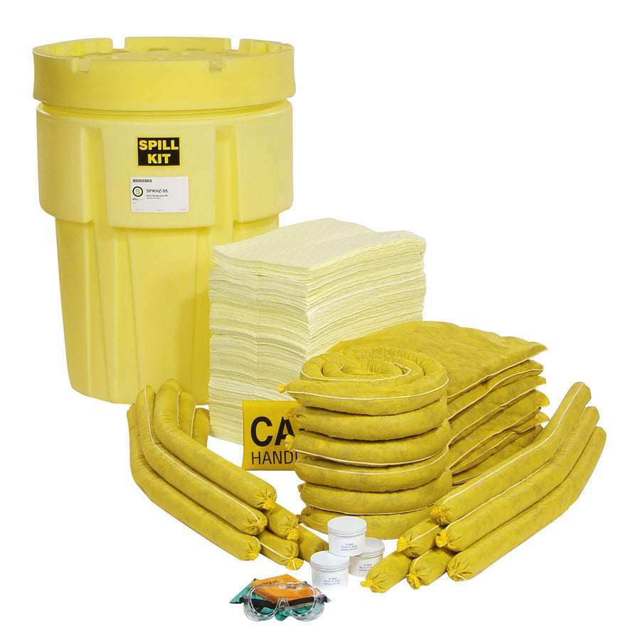 95-gallon HazMat spill kit upacked
