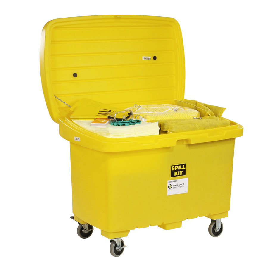 Cart HazMat spill kit with  5in wheels