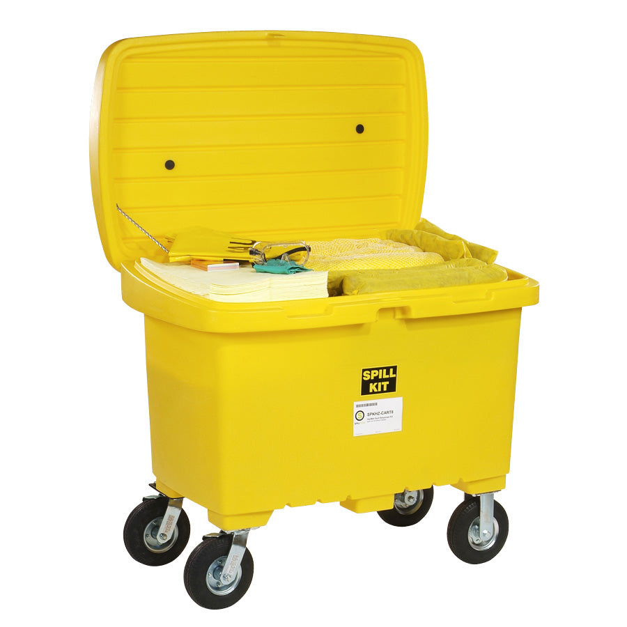 Cart HazMat spill kit with  8in wheels