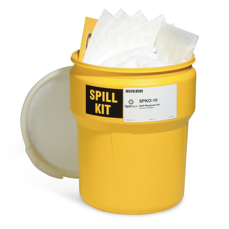 10-gallon Oil-only spill kit drum