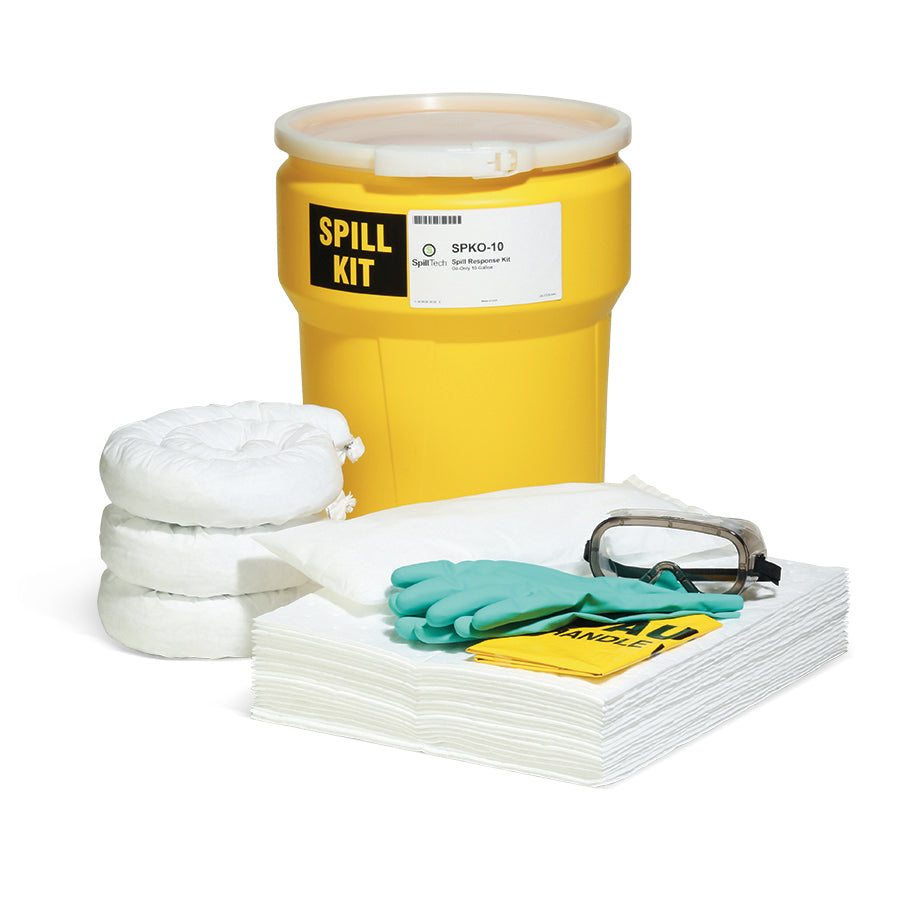 10-gallon Oil-only spill kit drum unpacked