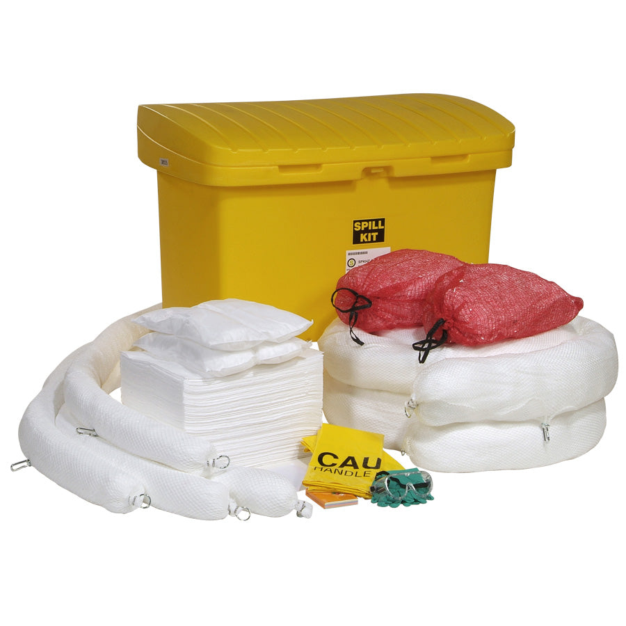 Cart Oil-only spill kit with 5in wheels unpacked