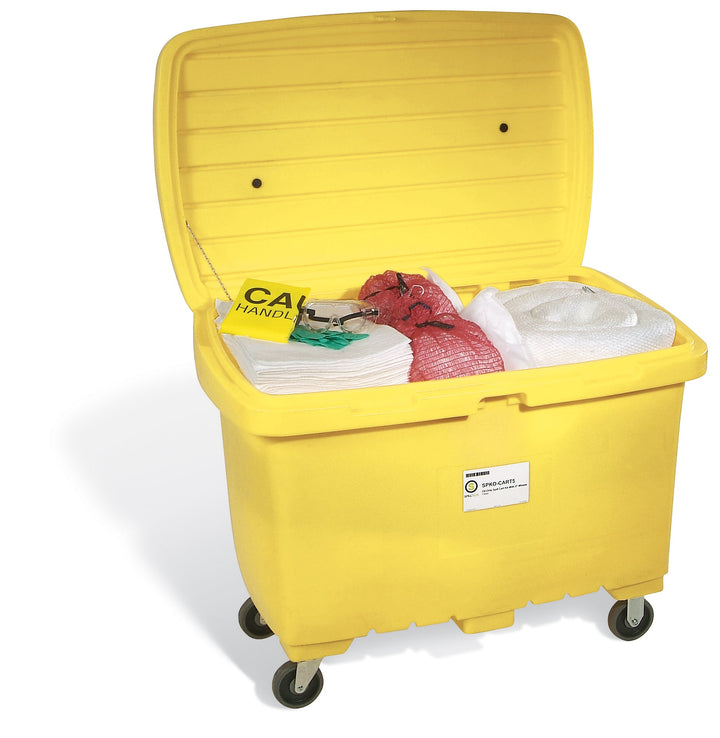 Cart Oil-only spill kit with  5in wheels