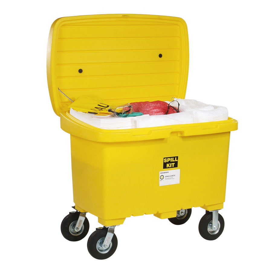 Cart Oil-only spill kit with  8in wheels
