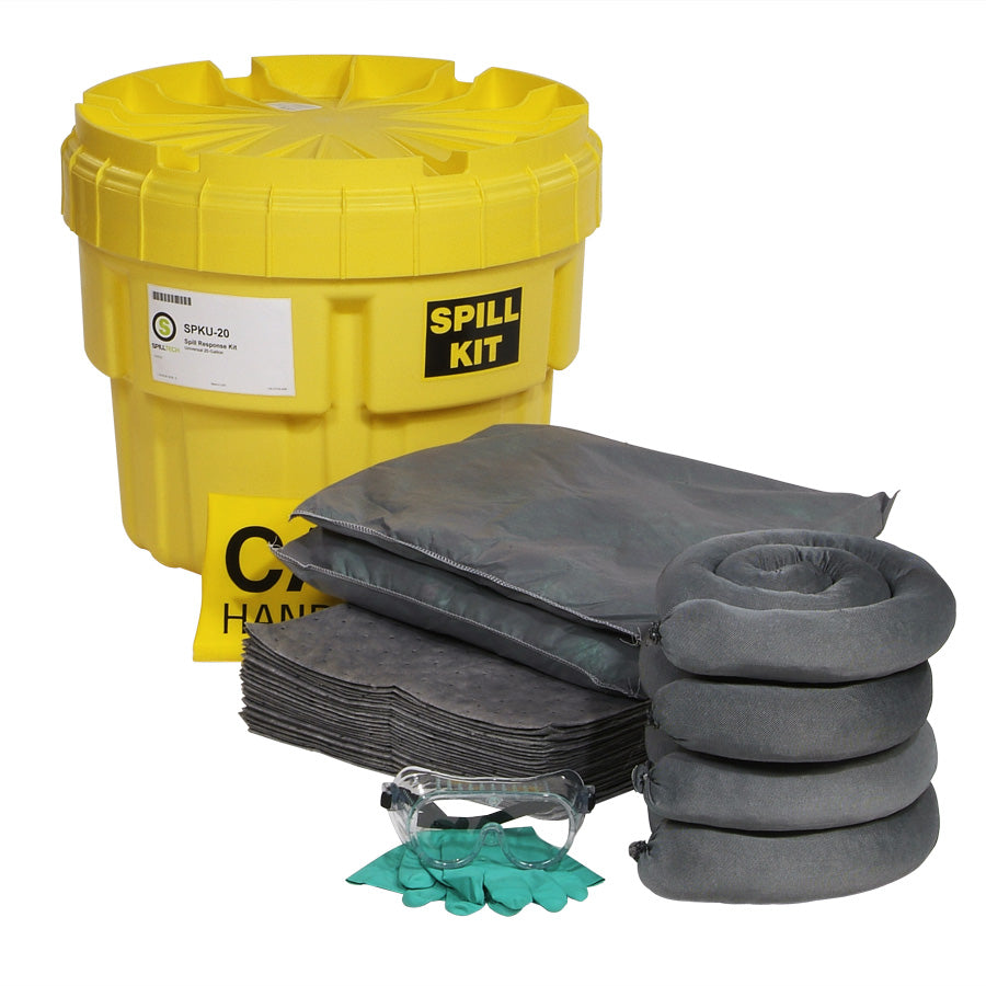 20-gallon Universal spill kit drum unpacked