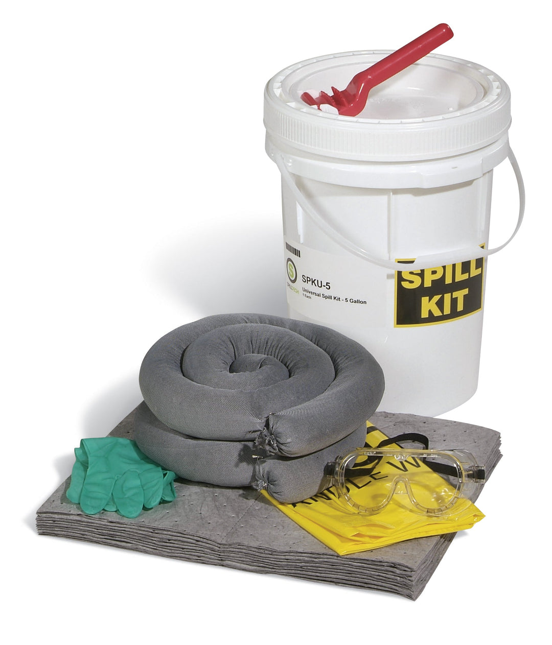 5-gallon Universal spill kit bucket back