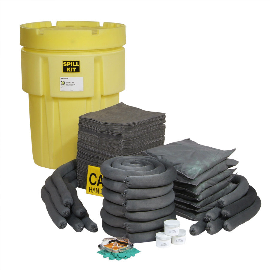 95-gallon Universal spill kit upacked
