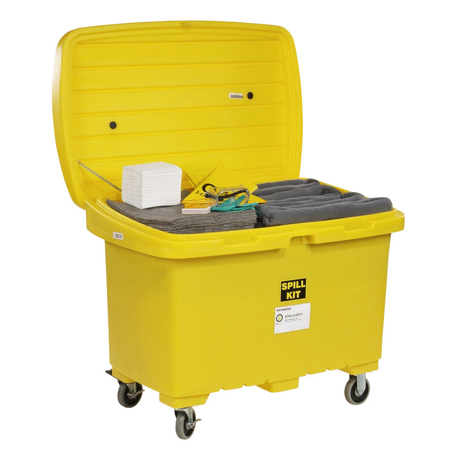 Cart Universal spill kit with  5in wheels